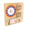 Flash Furniture Bright Beginnings Commercial Grade STEAM Wall Activity Board with Natural Finish and Multicolor Accents, Telling Time MK-ME09609-GG - alternate 1